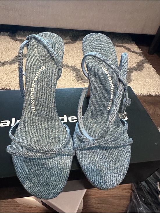 Alexander Wang Shoes - Alexander Wang Light Denim Strappy Sandals